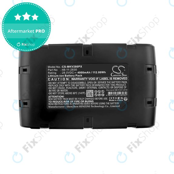 Baterija za Milwaukee 0721-20, V28 Vc, Wurth Bs 28-A Combi, 4000mAh, Li-Ion, 28V, 48-11-2830, HQ