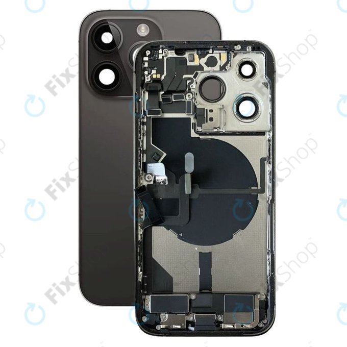 Apple iPhone 14 Pro - zadnje ohišje z majhnimi deli (Space Black)