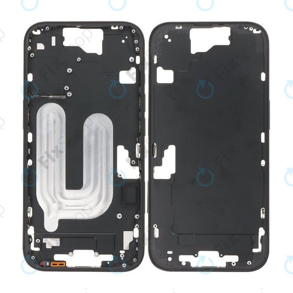 Apple iPhone 16 - Srednji okvir + Gumbi za vklop + Glasnost (Black)