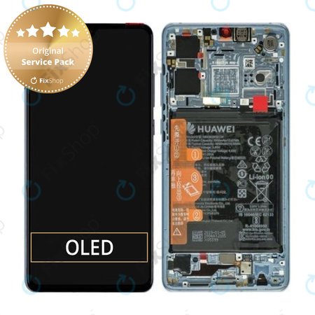 Huawei P30 - LCD zaslon + steklo na dotik + okvir + baterija (Breathing Crystal) - 02352NLP, 02354HMF, 02354KUB Genuine Service Pack