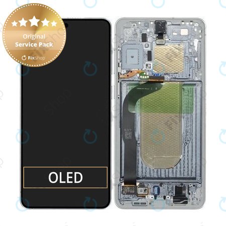 Samsung Galaxy S25 Edge - LCD zaslon + steklo na dotik + okvir (Titanium Silver) - GH82-37224A Genuine Service Pack