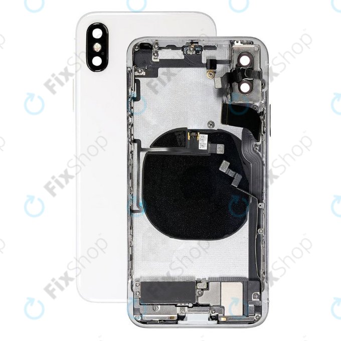 Apple iPhone X - Zadnje ohišje z majhnimi deli (Silver)