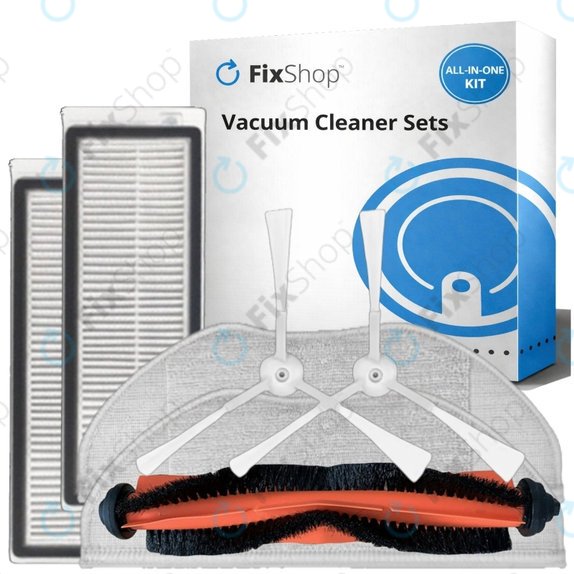 Komplet nadomestnih delov za Xiaomi Mi Robot Vacuum Mop Essential (Mijia G1) (1x Glavna krtača, 2x Filter, 2x Stranska krtača, 2x Krpa za brisanje)