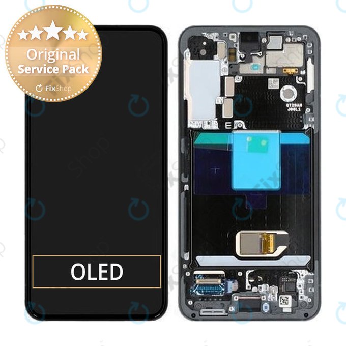 Samsung Galaxy S22 S901B - LCD zaslon + steklo na dotik + okvir (Grey) - GH82-27520E, GH82-27521EGenuine Service Pack