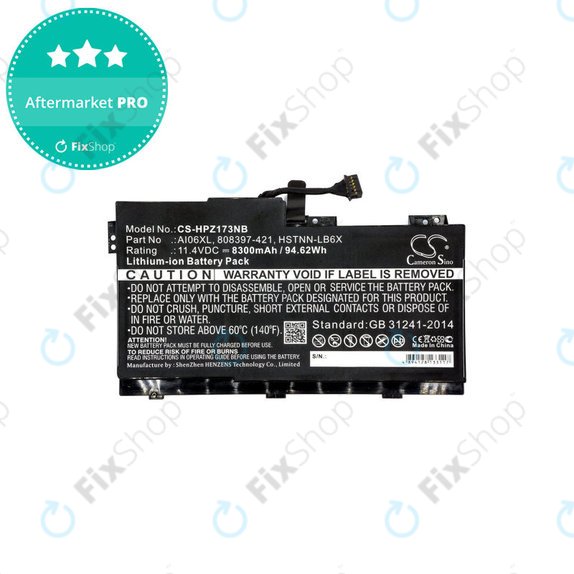 Baterija za HP Zbook 17 G3, 8300mAh, Li-Ion, 11.4V, AI06XL, HQ