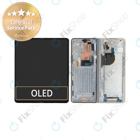 Samsung Galaxy Z Fold 5 F946B - LCD zaslon + steklo na dotik + okvir (Cream) - GH82-31842B Genuine Service Pack