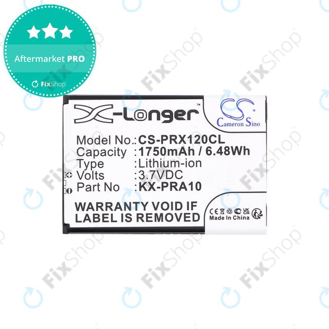 Baterija za Panasonic KX-PRX110, 120, 150, 1750mAh, Li-Ion, 3.7V, KX-PRA10, HQ