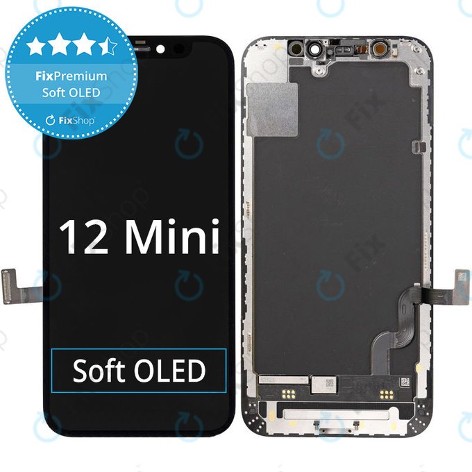 Apple iPhone 12 Mini - LCD zaslon + steklo na dotik + okvir Soft OLED FixPremium