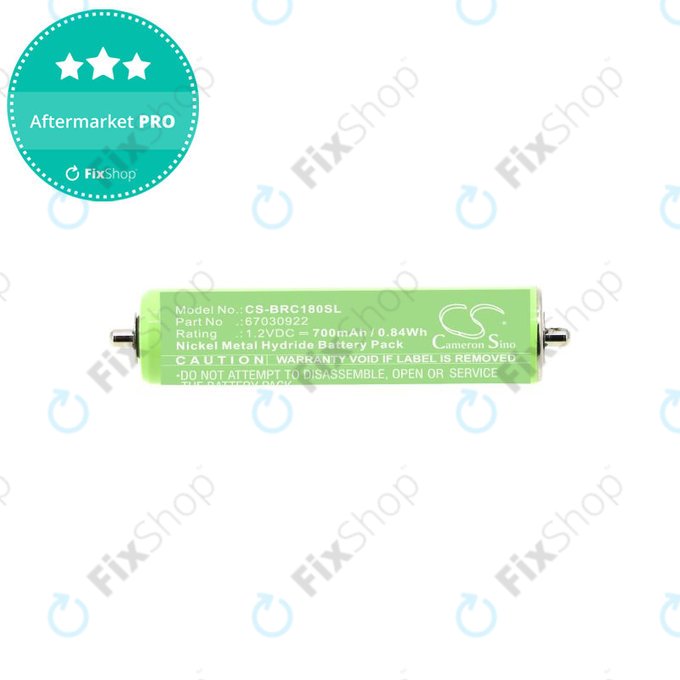 Baterija za Braun 1000, 180, 2000, 3000, 4735, 5411, Cruzer1, Cruzer Z20, 700mAh, Ni-MH, 1.2V, 67030922, HQ
