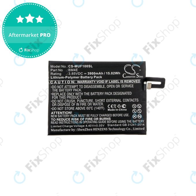 Baterija za Pocophone M1805e10a, Pocophone Poco F1, 3900mAh, Li-Pol, 3.85 V, BM4E, HQ