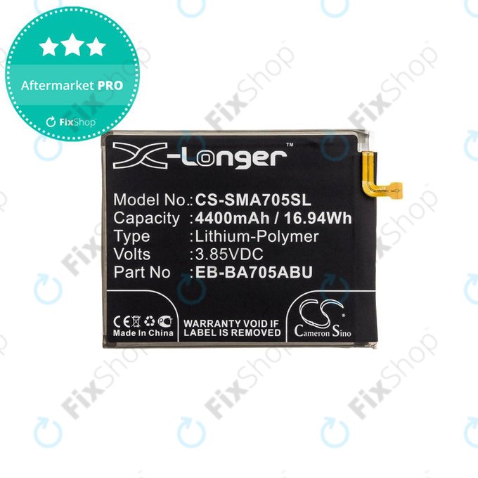 Baterija za Samsung A70 A705F, 4400mAh, Li-Pol, 3.85 V, EB-BA705ABU, HQ
