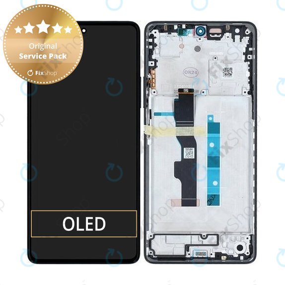 Xiaomi Redmi Note 13 5G 2312DRAABC - LCD zaslon + steklo na dotik + okvir (Graphite) - 5600020N1700 Genuine Service Pack