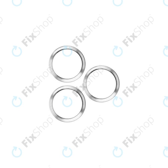 Apple iPhone 12 Pro - Stekleni okvir zadnje kamere (Silver) - 3 kosi