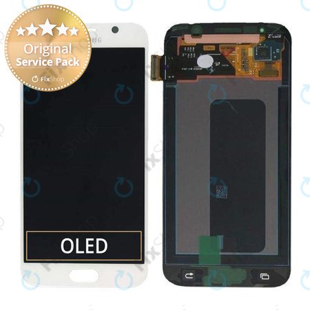 Samsung Galaxy S6 G920F - LCD Display + Touch Glass (White Pearl) - GH97-17260B Genuine Service Pack