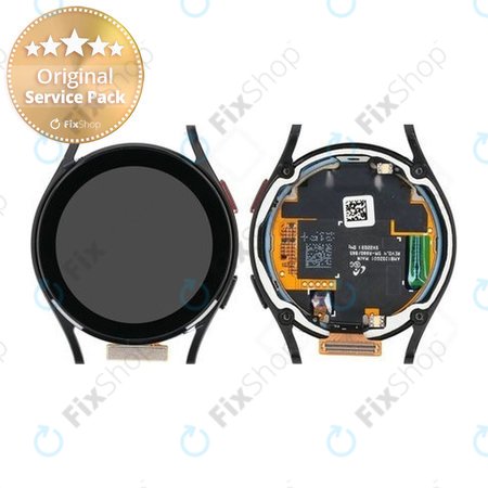 Samsung Galaxy Watch 4 40mm R865 - LCD zaslon + steklo na dotik + okvir (Black) - GH82-28815A Genuine Service Pack