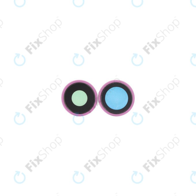 Apple iPhone 16, 16 Plus - Steklo zadnje kamere z okvirjem (Pink) - 2 kosa