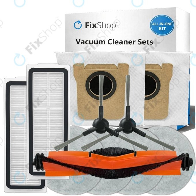 Komplet nadomestnih delov za Xiaomi Robot Vacuum X20 Max, X20 Pro (1x Glavna krtača, 2x Filter, 2x Stranska krtača, 4x Krpa za brisanje, 2x Vrečka za prah)
