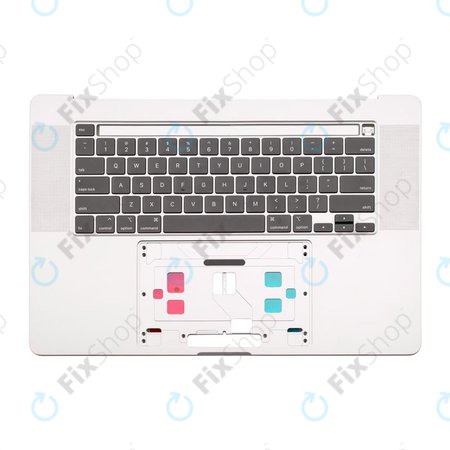Apple MacBook Pro 16" A2141 (2019) - Zgornji okvir tipkovnice + tipkovnica US (Silver)