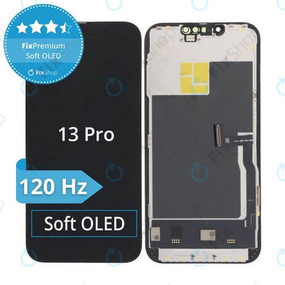 Apple iPhone 13 Pro - LCD zaslon + steklo na dotik + okvir Soft OLED FixPremium 120Hz