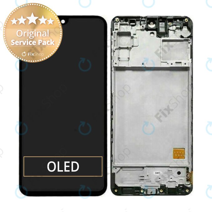 Samsung Galaxy M31s M317F - LCD zaslon + steklo na dotik + okvir (Mirage Black) - GH81-13736A, GH82-23774A, GH82-24114A Genuine Service Pack