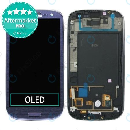 Samsung Galaxy S3 i9300 - LCD zaslon + steklo na dotik + okvir (Pebble Blue) OLED
