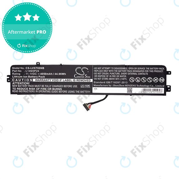 Baterija za Lenovo Ideapad 700, Legion Y520, R720, 4050mAh, Li-Ion, 11.1V, L14M3P24, HQ