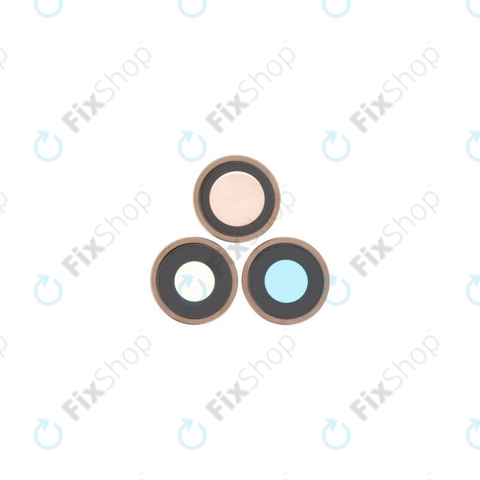 Apple iPhone 16 Pro, 16 Pro Max - Steklo zadnje kamere z okvirjem (Desert Titanium) - 3 kosi