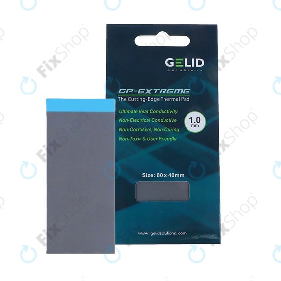 Toplotno prevodna podloga GELID GP-Extreme, 12 W/mK, 80 × 40 × 1.0mm