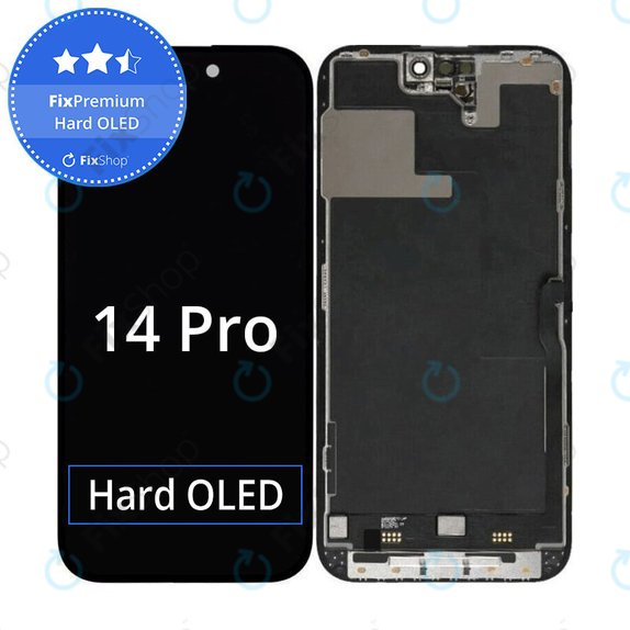 Apple iPhone 14 Pro - LCD zaslon + steklo na dotik + okvir Hard OLED FixPremium
