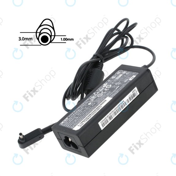 Polnilni adapter za Acer, 77011168, 45W, 19V, Črna, Genuine Service Pack