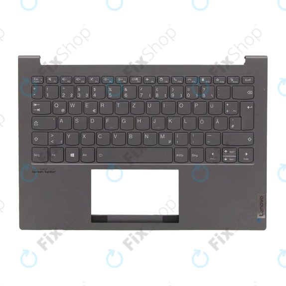 Lenovo ThinkBook 13X ITG - Pokrov C (naslon za roke) + tipkovnice DE (Slate Gray) - 77034096 Genuine Service Pack