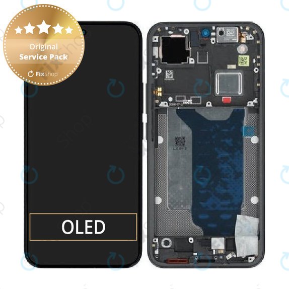Zaslon za Xiaomi 15T Pro 5G, Black, Steklo na dotik z okvirjem, 5600040O12U00, Genuine Service Pack