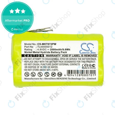 Baterija za Makita 6722D, 6723DW, 2000mAh, Ni-MH, 4.8V, TL00000012, HQ