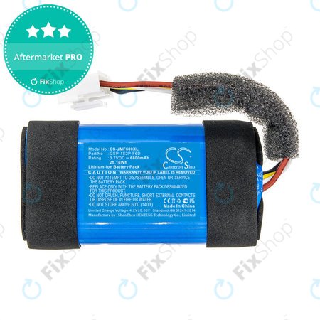 Baterija za JBL Flip 6, 6800mAh, Li-Ion, 3.7V, GSP-1S2P-F6D, HQ