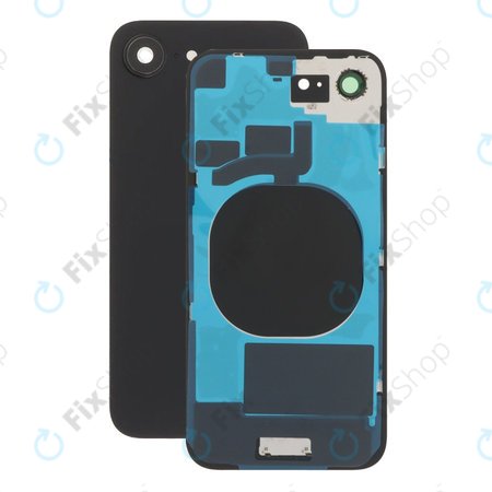 Apple iPhone 16e - Steklo zadnjega ohišja + Leča kamere (Black)