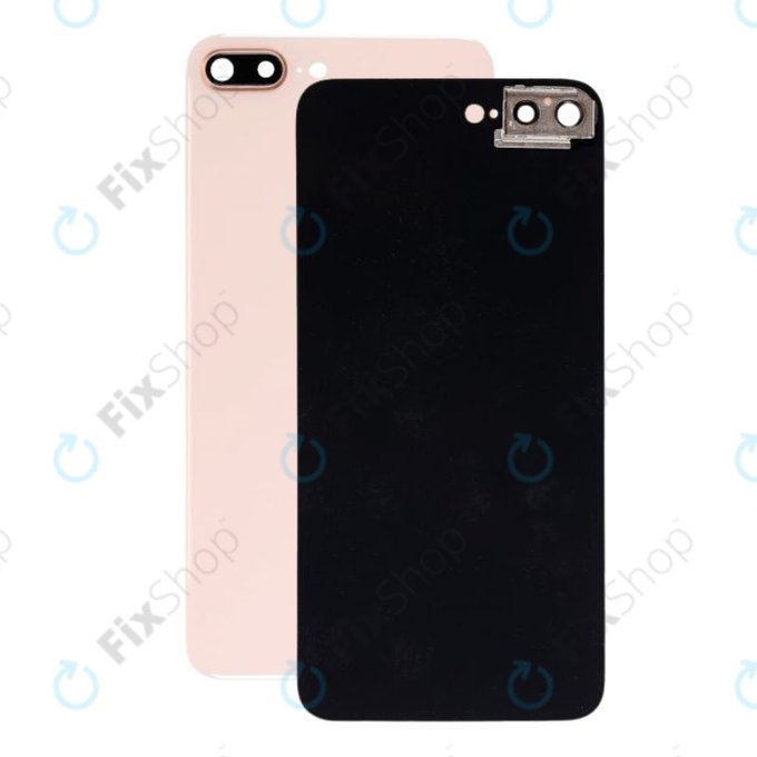 Apple iPhone 8 Plus - Steklo zadnjega ohišja z držalom za kamero (Gold)