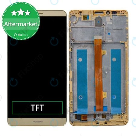 Huawei Mate 7 - LCD zaslon + steklo na dotik + okvir (Amber Gold) TFT