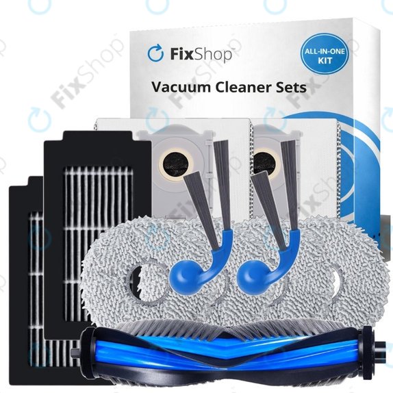 Komplet nadomestnih delov za Ecovacs Deebot T30C Omni (1x Glavna krtača, 2x Filter, 2x Stranska krtača, 4x Krpa za brisanje, 2x Vrečka za prah)