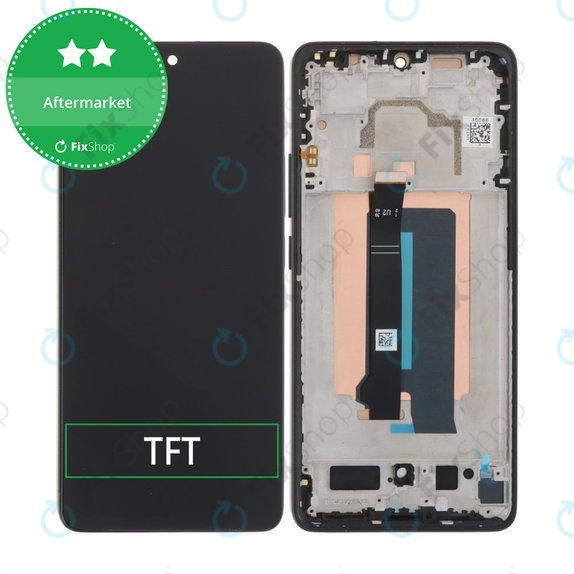 Xiaomi Poco X6 Pro - LCD zaslon + steklo na dotik + okvir (Black) TFT