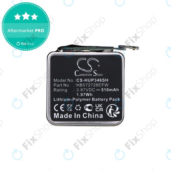 Baterija za Huawei Watch GT3 Pro 46mm, 510mAh, Li-Pol, 3.87V, HB572728EFW, HQ