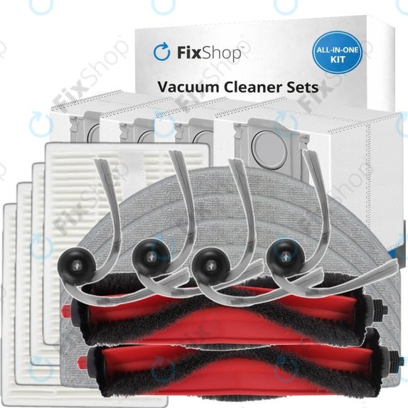 Komplet nadomestnih delov za Xiaomi Roborock Q7 M5, Q7 M5+, Q7 L5, Q7 L5+ (2x Glavna krtača, 4x Filter, 4x Stranska krtača, 4x Krpa za brisanje, 4x Vrečka za prah)
