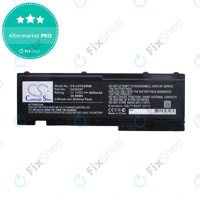 Baterija za Lenovo Thinkpad T420s, T420si, 3600mAh, Li-Ion, 11.1V, 0A36287, HQ