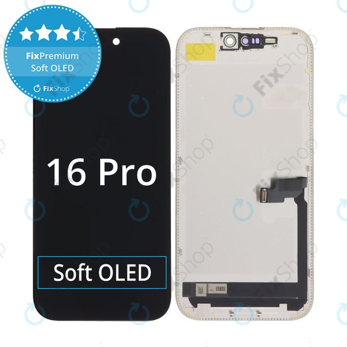 Apple iPhone 16 Pro - LCD zaslon + steklo na dotik + okvir Soft OLED FixPremium