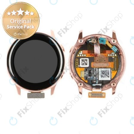 Samsung Galaxy Watch Active R500 - LCD zaslon + steklo na dotik + okvir (Gold) - GH82-18797D Genuine Service Pack