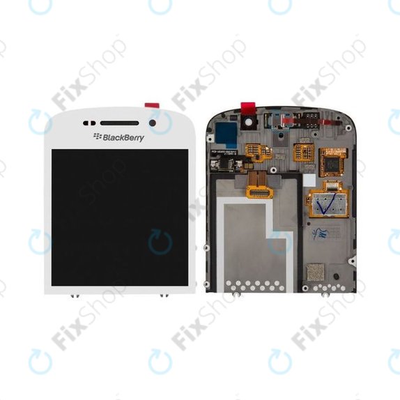 Blackberry Q10 - LCD zaslon + steklo na dotik + okvir (White) TFT