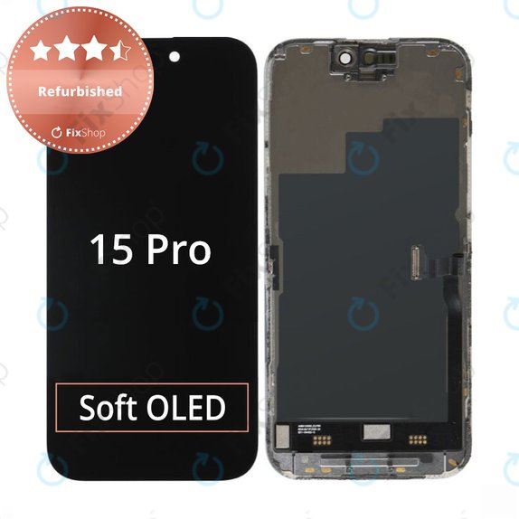 Apple iPhone 15 Pro - LCD zaslon + steklo na dotik + okvir Refurbished