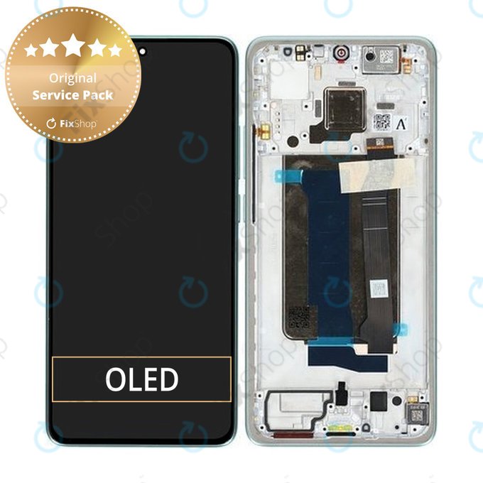 Xiaomi Poco X7 Pro 2412DPC0AG - LCD zaslon + steklo na dotik + okvir (Green) - 56000200O1000 Genuine Service Pack