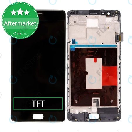 OnePlus 3 - LCD zaslon + steklo na dotik + okvir (Black) TFT