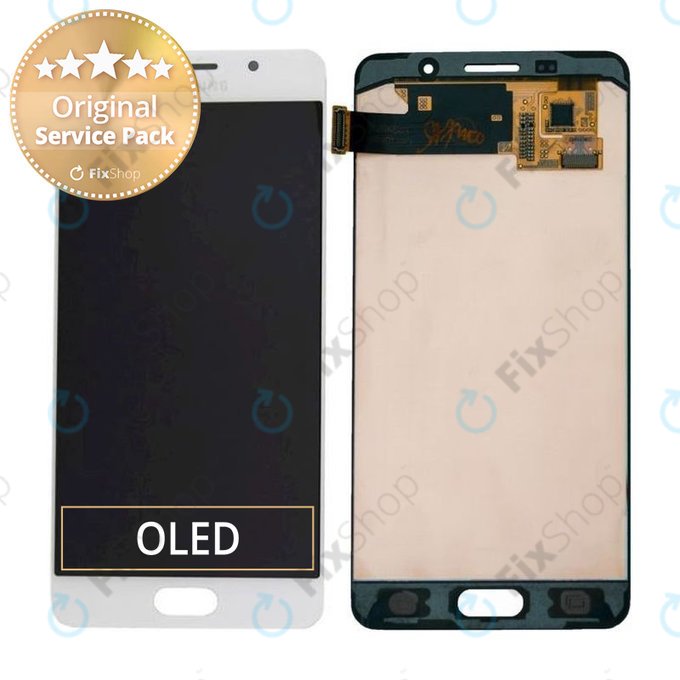 Samsung Galaxy A5 A510F (2016) - LCD zaslon + steklo na dotik (White) - GH97-18250A Genuine Service Pack