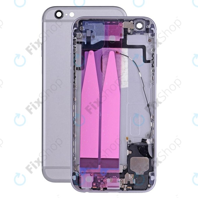 Apple iPhone 6S - zadnje ohišje z majhnimi deli (Space Gray)
